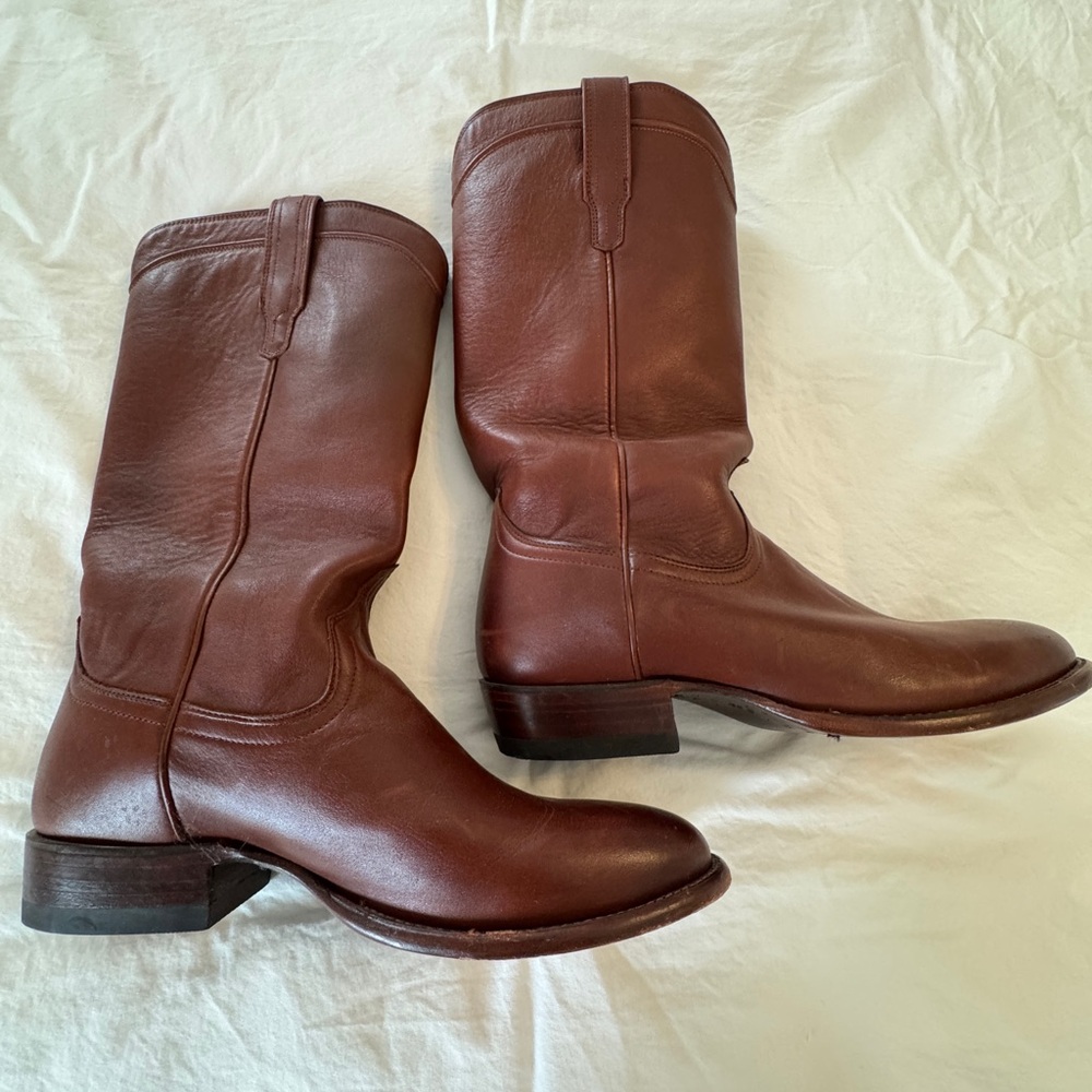 Tecovas Ladies Brown Leather Cowboy Boots size 11 B